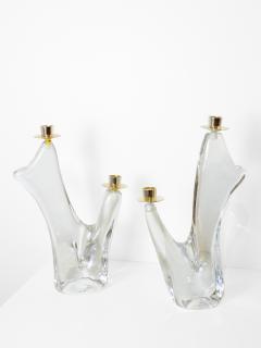  Schneider Pair of Schneider Glass Candleholders - 3906424