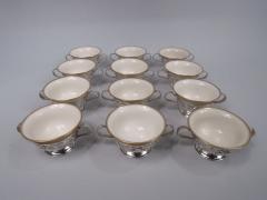  Schofield Co Set of 12 Schofield Baltimore Holders with Lenox Bouillon Inserts - 3767363