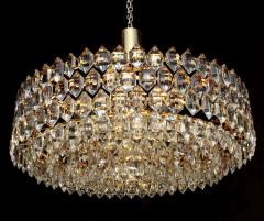  Schr der Leuchten Grand Gilt Schr der Co Drum 8 Tier Lead Crystal Chandelier Germany 1970s - 1548740