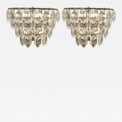  Schr der Leuchten Multi Tiered Crystal Silverplate Schr der Sconces - 140095