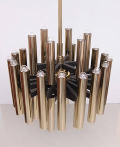  Sciolari 1 of 4 Extraordinary Huge Brass Mid Century Chandeliers in manner of Sciolari - 533816