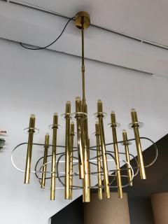  Sciolari Chandelier Brass by Sciolari Italy 1970s - 522669