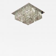  Sciolari Lighting Mid Century Modernist Glass Cube Flush Mount Chandelier by Sciolari in Chrome - 2671989