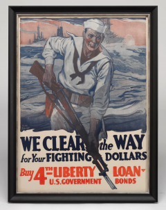  Scott Ethridge We Clear the Way for Your Fighting Dollars WWI Fourth Liberty Loan Poster - 4123714