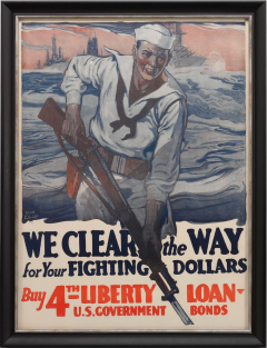  Scott Ethridge We Clear the Way for Your Fighting Dollars WWI Fourth Liberty Loan Poster - 4123719