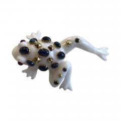  Seaman Schepps Large Seaman Schepps Gems set 18k Frog Brooch - 1373828