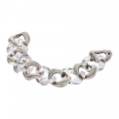  Seaman Schepps SEAMAN SCHEPPS 18K WHITE GOLD CRYSTAL CURB LINK BRACELET - 1888086