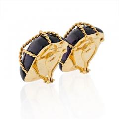  Seaman Schepps SEAMAN SCHEPPS 18K YELLOW GOLD AMETHYST CAGE EARRINGS - 1886417