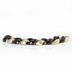  Seaman Schepps SEAMAN SCHEPPS LINK 18K YELLOW GOLD AND BLACK ONYX CURB BRACELET - 1735287