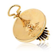  Seaman Schepps Seaman Schepps 18K YG Onyx Ruby Sapphire Emerald Clip Fan Style Earrings - 4511116