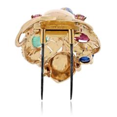  Seaman Schepps Seaman Schepps 18K Yellow Gold Gemstone Vintage Brooch - 4375615