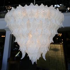  Seguso 1960s Murano Glass Leaf Chandelier in the Style of Seguso - 253328