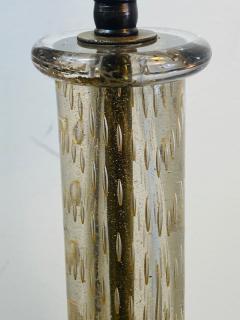  Seguso BEAUTIFUL MODERNIST PAIR OF SEGUSO GOLD BUBBLE BALL AND COLUMN MURANO LAMPS - 1531011
