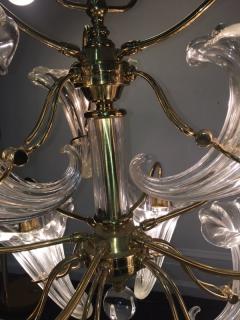  Seguso Beautiful Modernist Murano Glass Cornucopia Chandelier - 512492