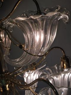  Seguso Beautiful Modernist Murano Glass Cornucopia Chandelier - 512493