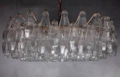  Seguso Huge Polyhedral Murano Glass Chandelier in the style of Carlo Scarpa ca 1964 - 547635