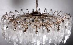  Seguso Huge Polyhedral Murano Glass Chandelier in the style of Carlo Scarpa ca 1964 - 547636