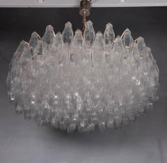  Seguso Huge Polyhedral Murano Glass Chandelier in the style of Carlo Scarpa ca 1964 - 547638