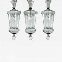  Seguso Large Venetian Grey Blown Lantern By Seguso 3 Available UL Certified - 3493368