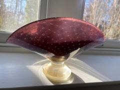  Seguso MODERNIST AMETHYST AND GOLD MURANO GLASS FOOTED BOWL - 2442741