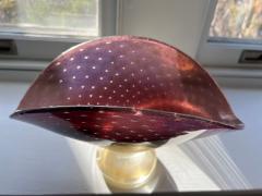  Seguso MODERNIST AMETHYST AND GOLD MURANO GLASS FOOTED BOWL - 2442757