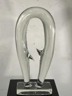  Seguso MODERNIST CLEAR MURANO GLASS SCULPTURE BY SEGUSO - 3376385