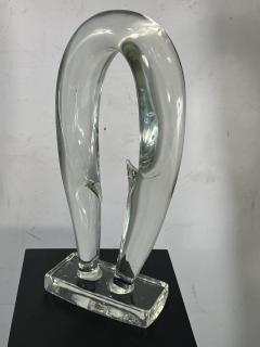  Seguso MODERNIST CLEAR MURANO GLASS SCULPTURE BY SEGUSO - 3376390