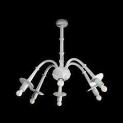  Seguso Mid Century 6 Arm Handblown White Jade Murano Scavo Glass Chandelier by Seguso - 3523715