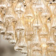  Seguso Mid Century Hourglass Chandelier in Hand Blown Champagne Murano Glass by Seguso - 2946413