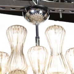  Seguso Mid Century Hourglass Chandelier in Hand Blown Champagne Murano Glass by Seguso - 2946653