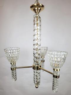  Seguso Mid Century Italian Murano Glass Chandelier by S guso - 3125240