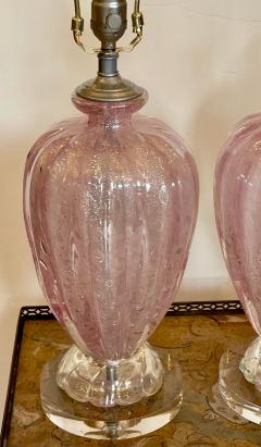  Seguso Mid Century Modern Seguso Murano Italian Art Glass Table Lamps - 1922160