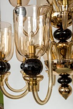  Seguso Modern Italian Murano Two Tier Fifteen Arm Uplight Chandelier By Seguso - 3196801