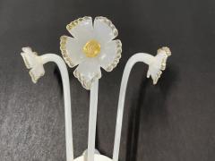  Seguso Murano Seguso Floral Wall Sconces Pair - 3136879
