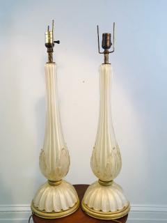  Seguso Pair of Seguso Handblown Glass Murano Lamps - 1011110
