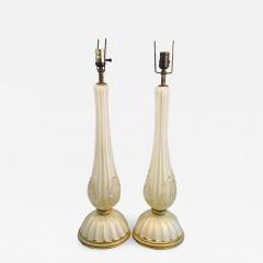  Seguso Pair of Seguso Handblown Glass Murano Lamps - 1011603
