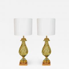  Seguso Seguso Peridot Murano Glass Lamps - 843739