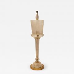  Seguso Seguso Rare Large Hand Blown Torchere Lamp with Gold Foil 1950s - 2625615