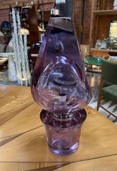  Seguso Seguso Vetri d Arte Flavio Poli Seguso Sculptural Purple Murano Glass Table Lamp - 4255924
