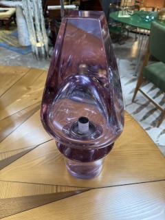  Seguso Seguso Vetri d Arte Flavio Poli Seguso Sculptural Purple Murano Glass Table Lamp - 4255925