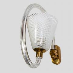  Seguso Seguso Vetri d Arte Pair of Italian design Reticello sconces late 1940 by Seguso - 4431282