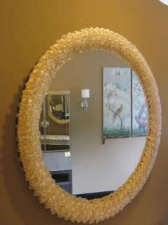  Seguso Seguso Vetri d Arte Pair of Large Floral Murano Glass Mirrors Attributed to Seguso - 4102690