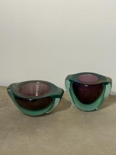 Seguso Seguso Vetri d Arte Pair of Sommerso Glass by Flavio Poli for Seguso Vetri d Arte Italy 1950s - 4230111
