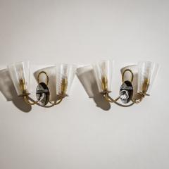  Seguso Seguso Vetri d Arte Pair of Wall Lights attributed to Seguso Vetri d Arte Italy Mid 20th Century - 4721631