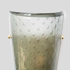  Seguso Seguso Vetri d Arte Pair of smoke grey glass wall lights Seguso attributed design - 4585783
