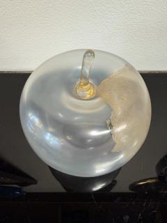 Seguso Seguso Vetri d Arte Seguso Apple Sculpture with Gold Leaf Italy 1970s - 4540912