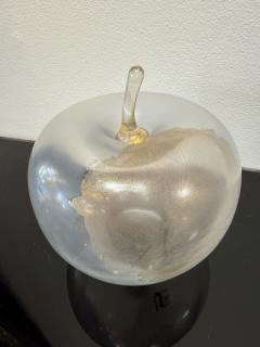  Seguso Seguso Vetri d Arte Seguso Apple Sculpture with Gold Leaf Italy 1970s - 4540913