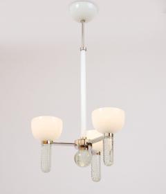  Seguso Seguso Vetri d Arte Seguso Exquisite Three Branch Murano Glass Chandelier ca 1950 - 4018798