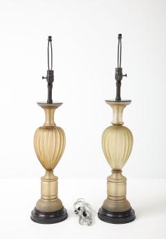  Seguso Seguso Vetri d Arte Seguso Scavo Amber Bronze Lamps - 4807547