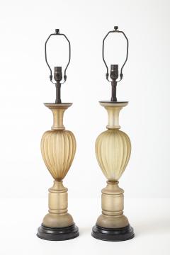  Seguso Seguso Vetri d Arte Seguso Scavo Amber Bronze Lamps - 4810005